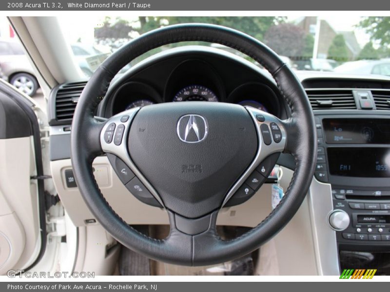 White Diamond Pearl / Taupe 2008 Acura TL 3.2
