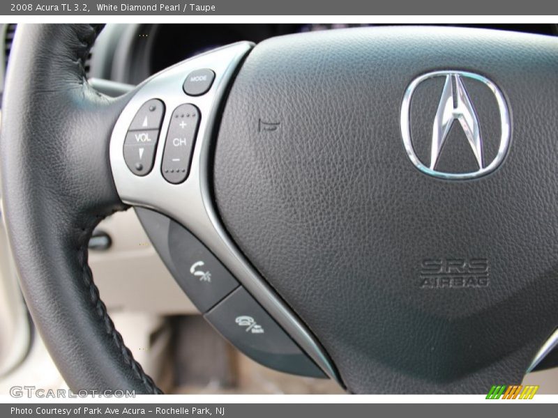 White Diamond Pearl / Taupe 2008 Acura TL 3.2