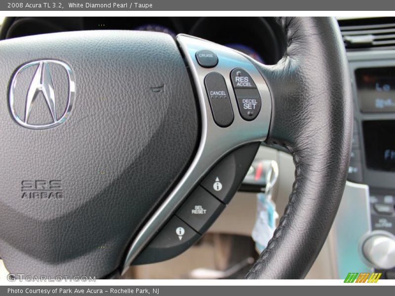 White Diamond Pearl / Taupe 2008 Acura TL 3.2