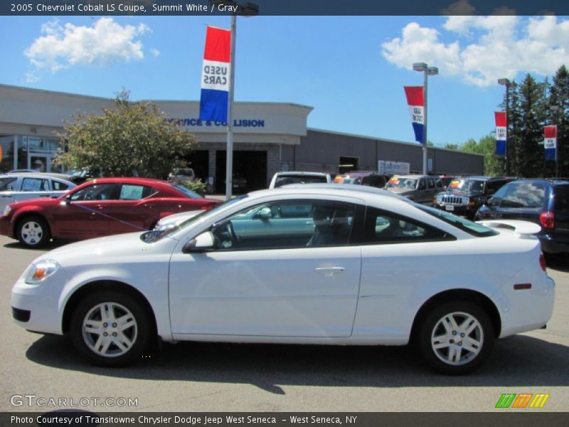 Summit White / Gray 2005 Chevrolet Cobalt LS Coupe