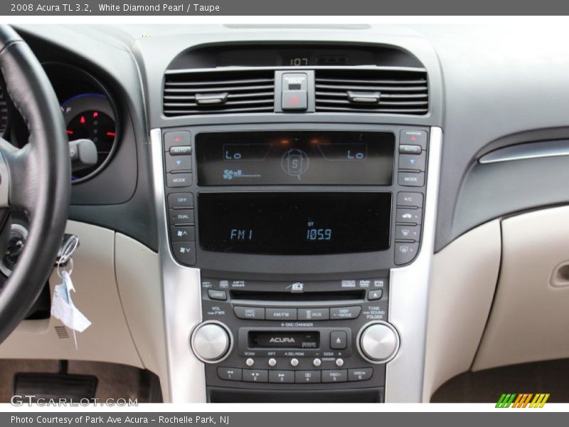 White Diamond Pearl / Taupe 2008 Acura TL 3.2