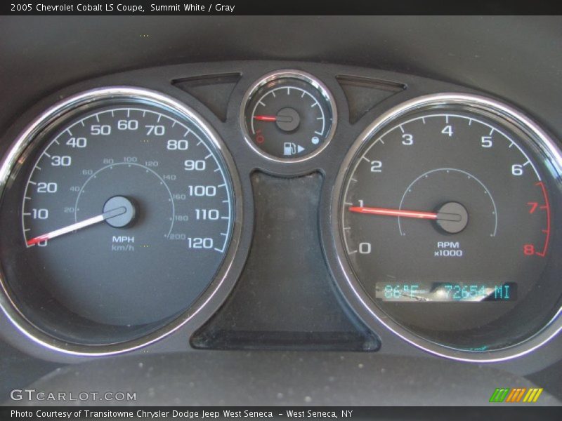 Summit White / Gray 2005 Chevrolet Cobalt LS Coupe