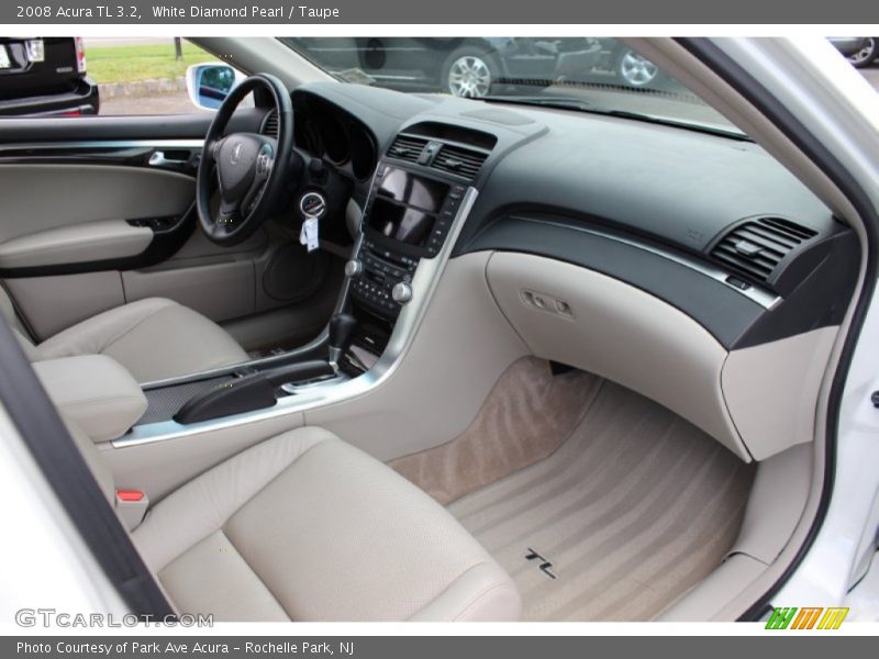 White Diamond Pearl / Taupe 2008 Acura TL 3.2