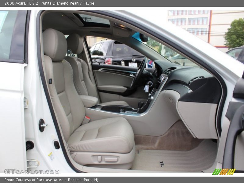 White Diamond Pearl / Taupe 2008 Acura TL 3.2