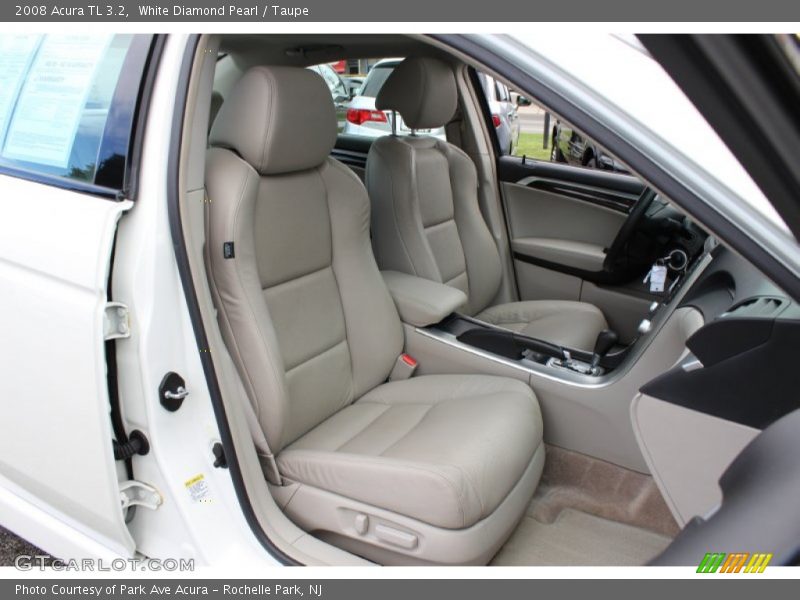 White Diamond Pearl / Taupe 2008 Acura TL 3.2