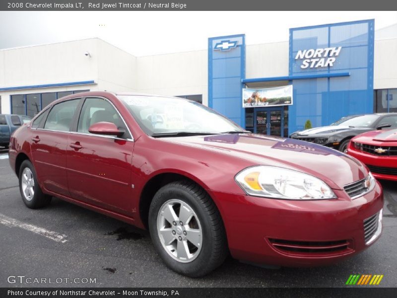 Red Jewel Tintcoat / Neutral Beige 2008 Chevrolet Impala LT