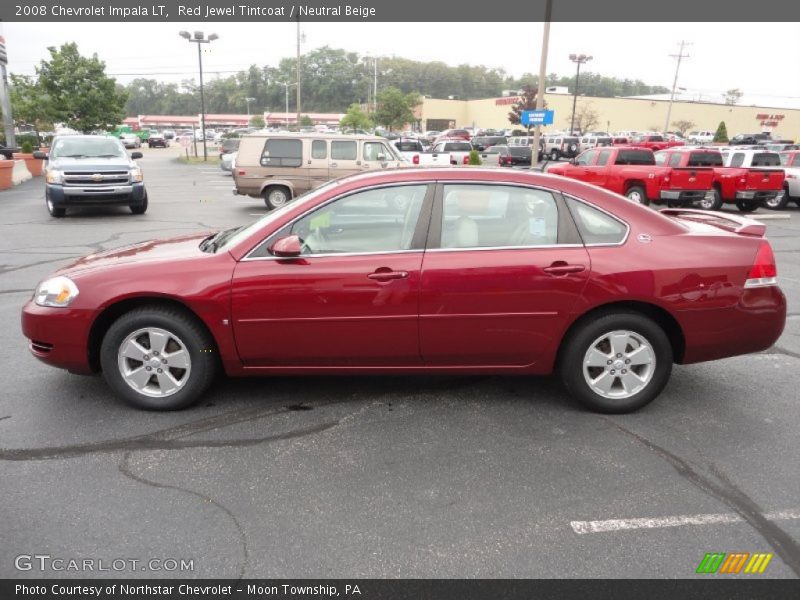 Red Jewel Tintcoat / Neutral Beige 2008 Chevrolet Impala LT