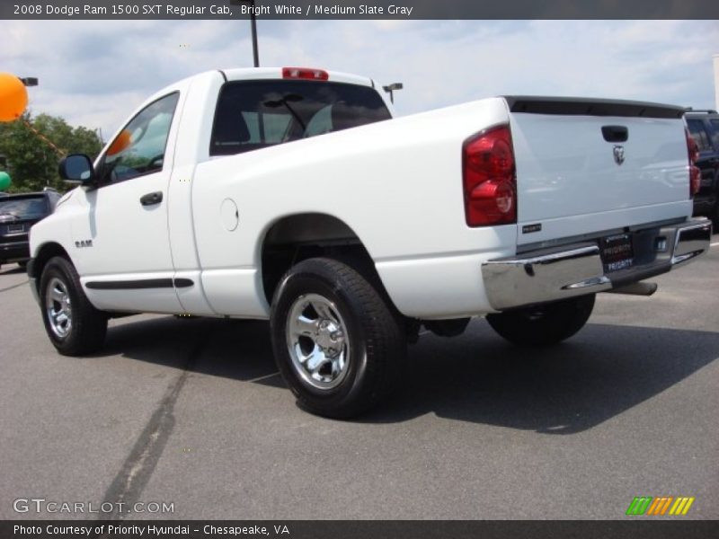 Bright White / Medium Slate Gray 2008 Dodge Ram 1500 SXT Regular Cab