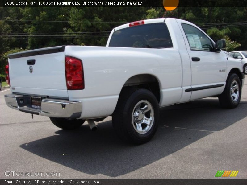 Bright White / Medium Slate Gray 2008 Dodge Ram 1500 SXT Regular Cab
