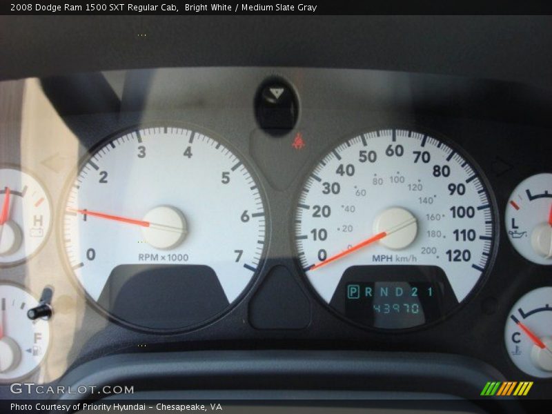 Bright White / Medium Slate Gray 2008 Dodge Ram 1500 SXT Regular Cab