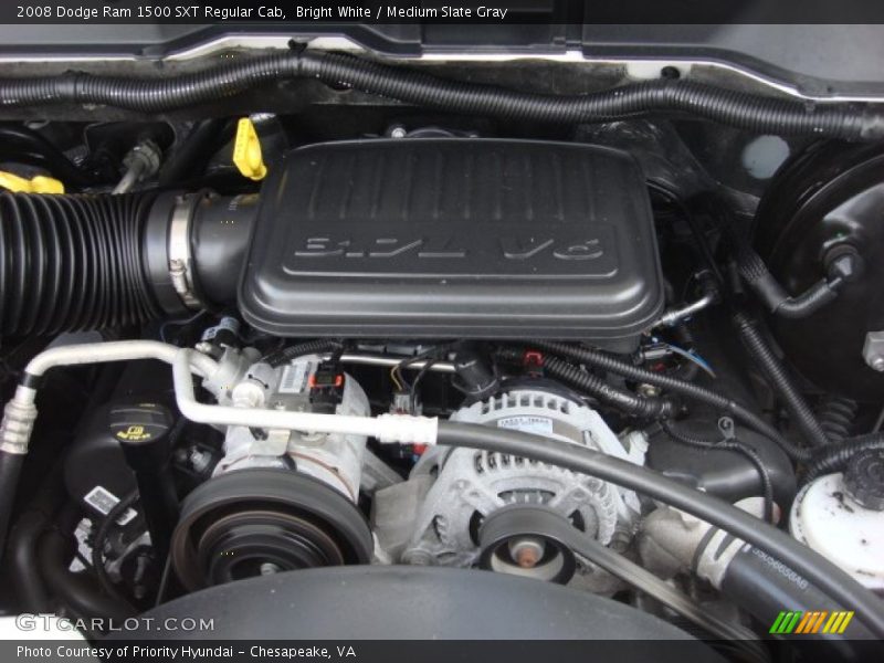 Bright White / Medium Slate Gray 2008 Dodge Ram 1500 SXT Regular Cab