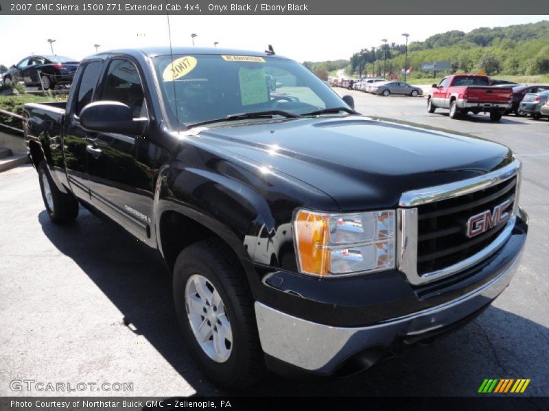 Onyx Black / Ebony Black 2007 GMC Sierra 1500 Z71 Extended Cab 4x4