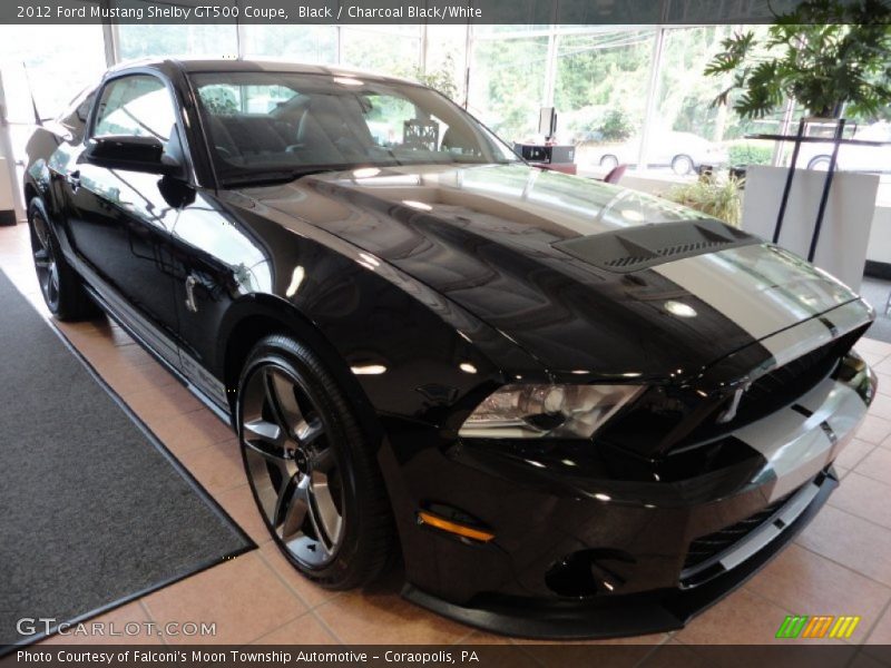 Black / Charcoal Black/White 2012 Ford Mustang Shelby GT500 Coupe