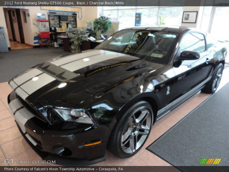 Black / Charcoal Black/White 2012 Ford Mustang Shelby GT500 Coupe