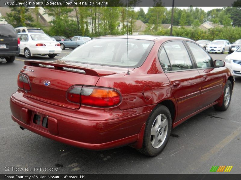 Redfire Metallic / Neutral 2002 Chevrolet Malibu LS Sedan