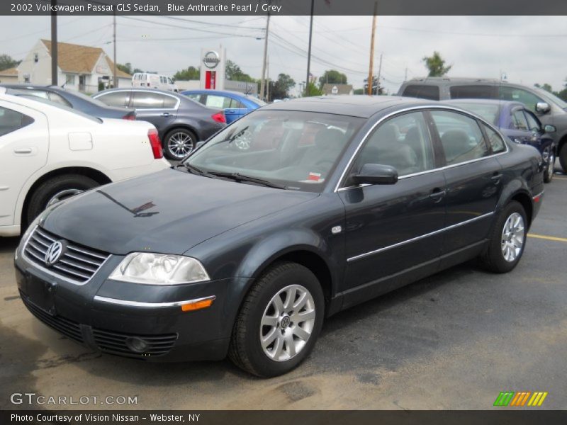 Blue Anthracite Pearl / Grey 2002 Volkswagen Passat GLS Sedan