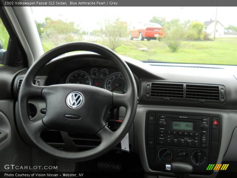 Blue Anthracite Pearl / Grey 2002 Volkswagen Passat GLS Sedan