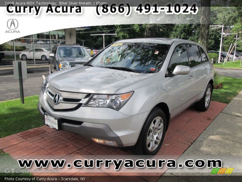 Billet Silver Metallic / Ebony 2008 Acura MDX Technology