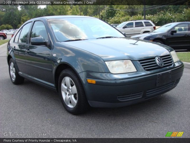 Alaska Green Metallic / Grey 2003 Volkswagen Jetta GLS Sedan
