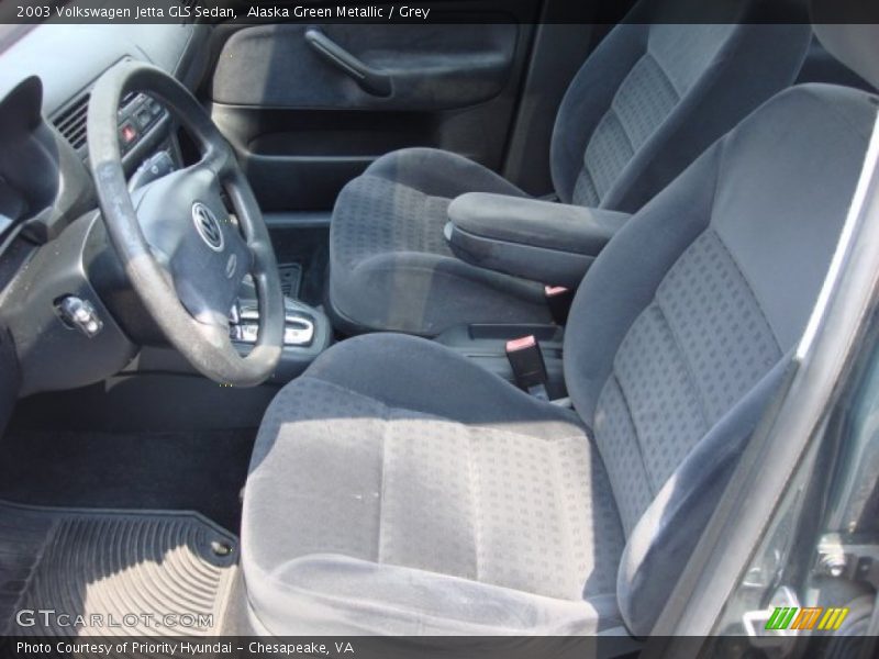 Alaska Green Metallic / Grey 2003 Volkswagen Jetta GLS Sedan