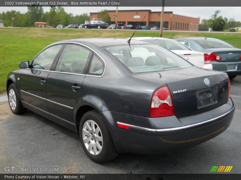 Blue Anthracite Pearl / Grey 2002 Volkswagen Passat GLS Sedan