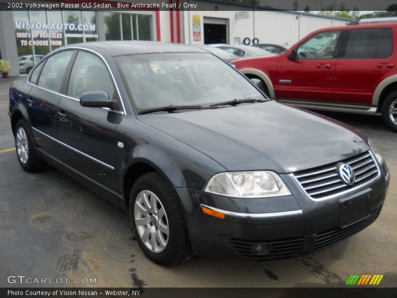 Blue Anthracite Pearl / Grey 2002 Volkswagen Passat GLS Sedan