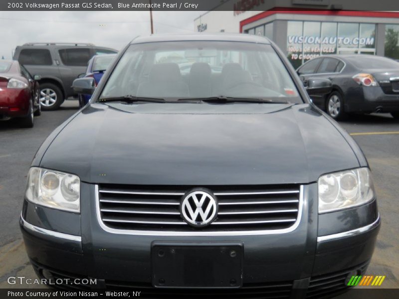 Blue Anthracite Pearl / Grey 2002 Volkswagen Passat GLS Sedan