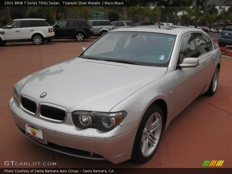 Titanium Silver Metallic / Black/Black 2003 BMW 7 Series 760Li Sedan