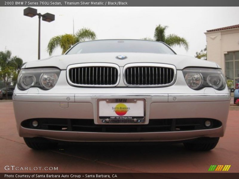 Titanium Silver Metallic / Black/Black 2003 BMW 7 Series 760Li Sedan