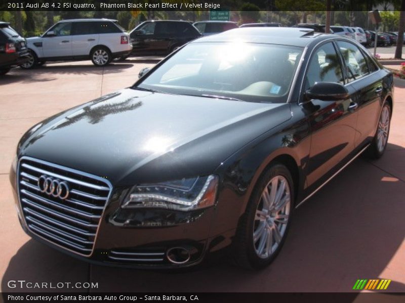 Phantom Black Pearl Effect / Velvet Beige 2011 Audi A8 4.2 FSI quattro
