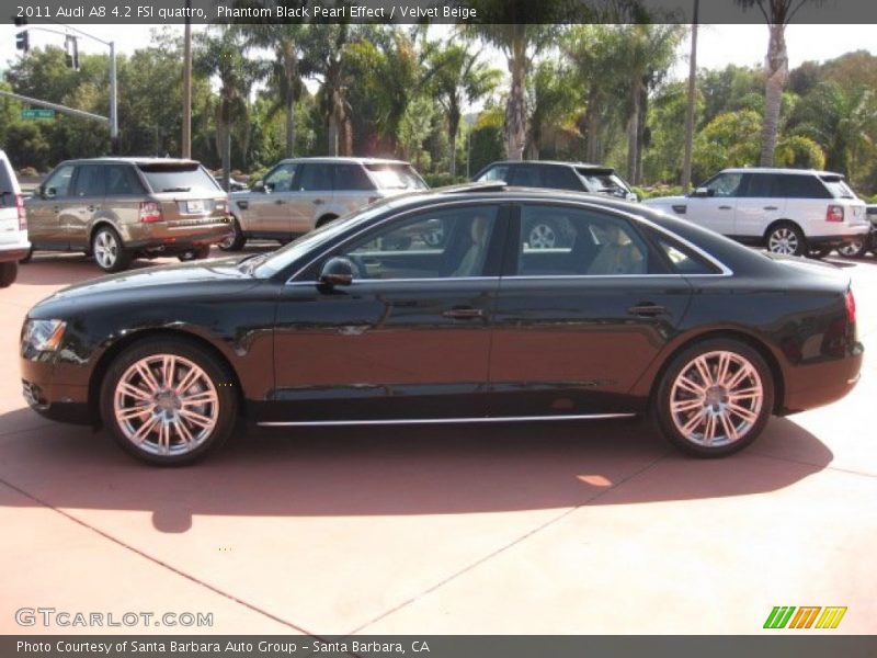 Phantom Black Pearl Effect / Velvet Beige 2011 Audi A8 4.2 FSI quattro
