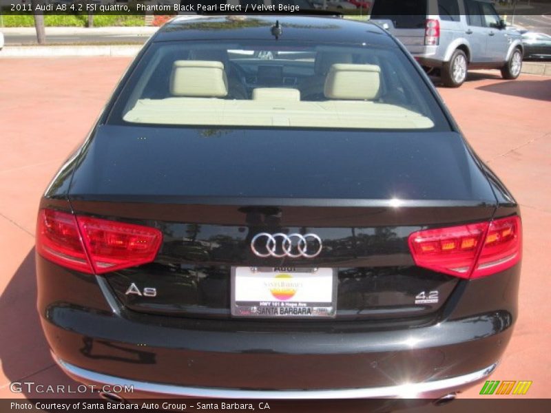 Phantom Black Pearl Effect / Velvet Beige 2011 Audi A8 4.2 FSI quattro