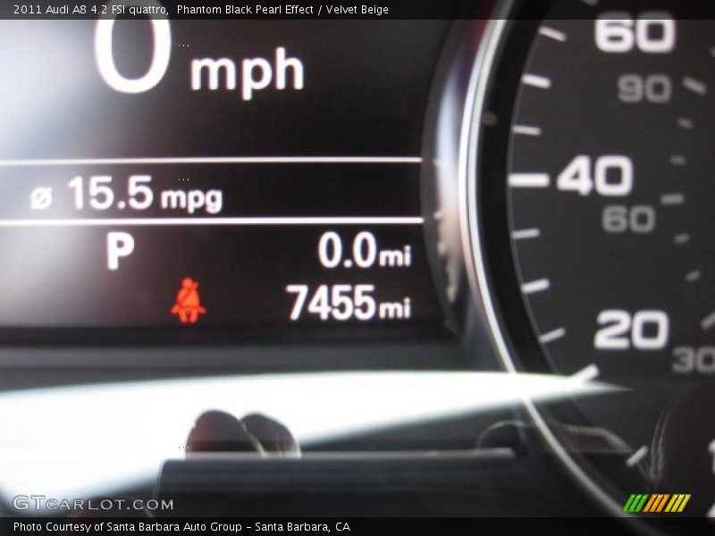 Phantom Black Pearl Effect / Velvet Beige 2011 Audi A8 4.2 FSI quattro