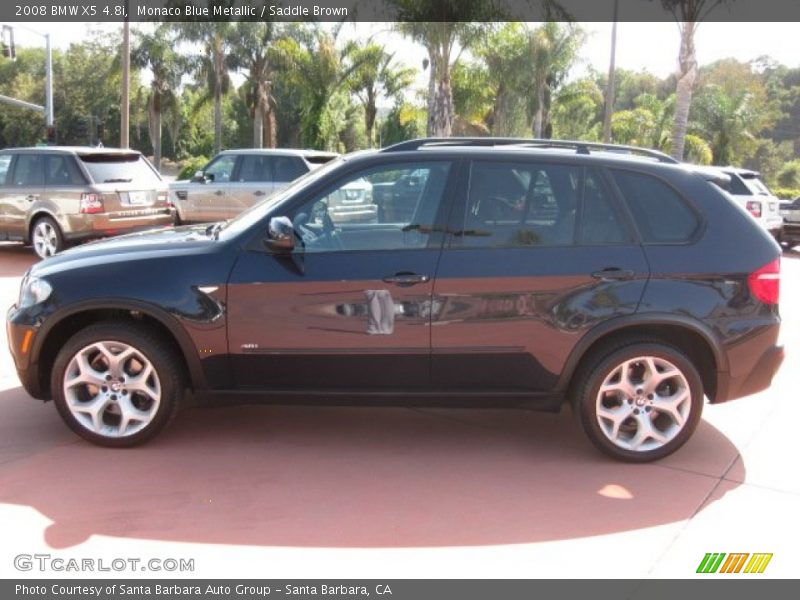 Monaco Blue Metallic / Saddle Brown 2008 BMW X5 4.8i
