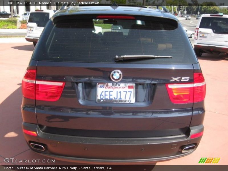 Monaco Blue Metallic / Saddle Brown 2008 BMW X5 4.8i