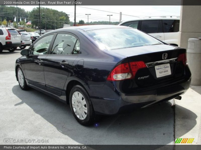 Royal Blue Pearl / Gray 2009 Honda Civic DX Sedan