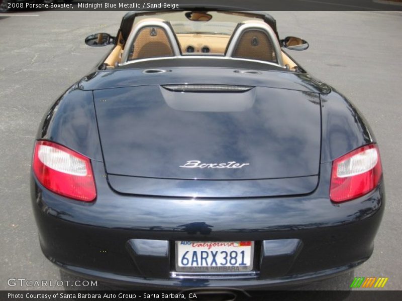 Midnight Blue Metallic / Sand Beige 2008 Porsche Boxster