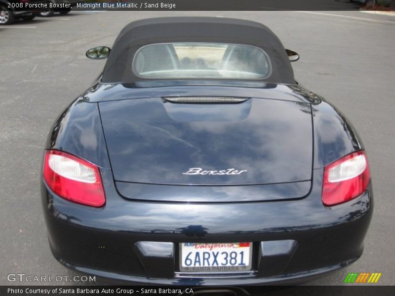 Midnight Blue Metallic / Sand Beige 2008 Porsche Boxster
