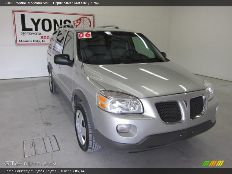 Liquid Silver Metallic / Gray 2006 Pontiac Montana SV6