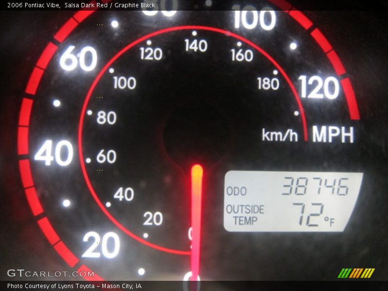 Salsa Dark Red / Graphite Black 2006 Pontiac Vibe