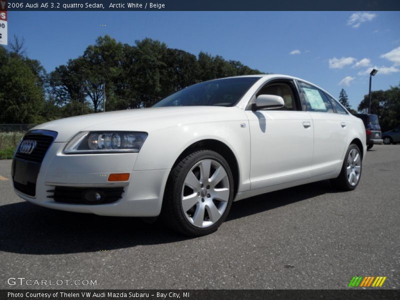 Arctic White / Beige 2006 Audi A6 3.2 quattro Sedan