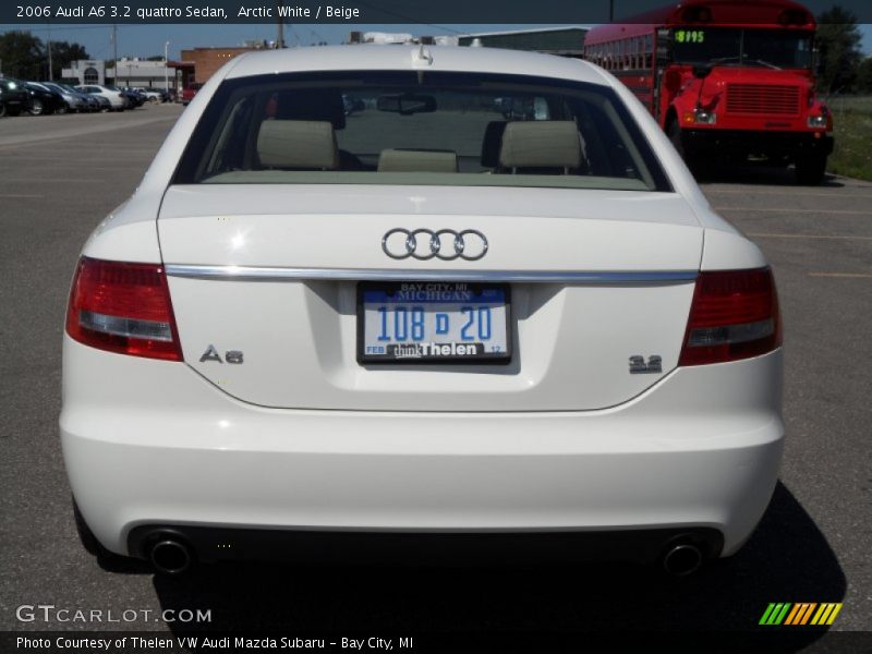 Arctic White / Beige 2006 Audi A6 3.2 quattro Sedan