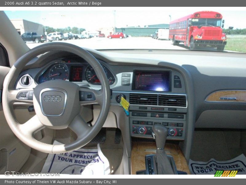 Arctic White / Beige 2006 Audi A6 3.2 quattro Sedan