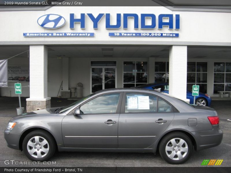 Willow Gray / Gray 2009 Hyundai Sonata GLS