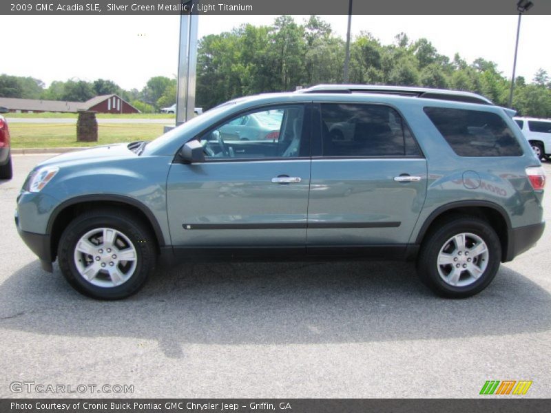 Silver Green Metallic / Light Titanium 2009 GMC Acadia SLE