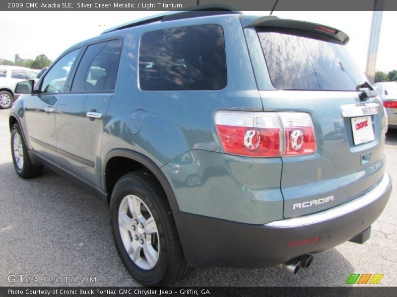 Silver Green Metallic / Light Titanium 2009 GMC Acadia SLE