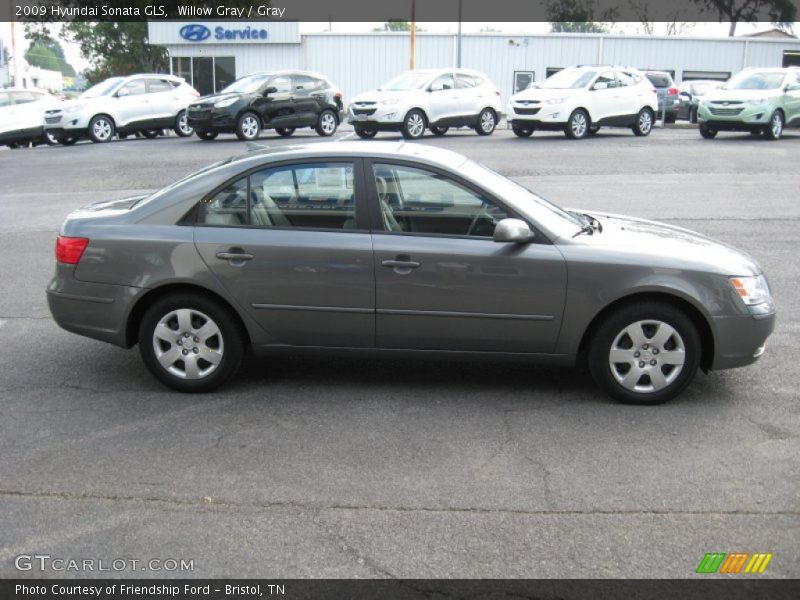 Willow Gray / Gray 2009 Hyundai Sonata GLS