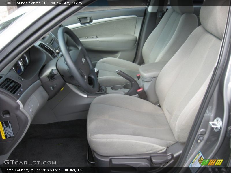 Willow Gray / Gray 2009 Hyundai Sonata GLS