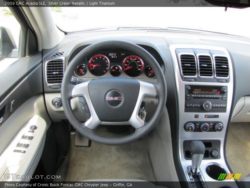 Silver Green Metallic / Light Titanium 2009 GMC Acadia SLE
