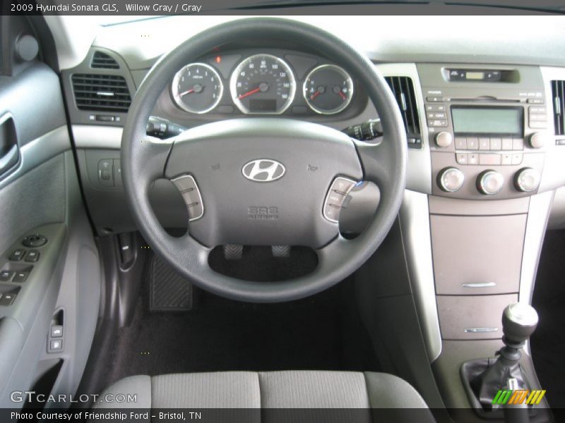Willow Gray / Gray 2009 Hyundai Sonata GLS